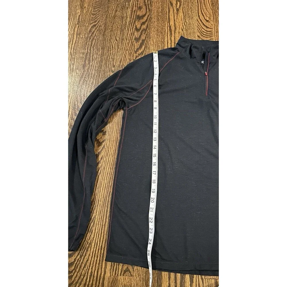 Merino Blend By Paradox Men Baselayer Medium Dri Release 1/4 Zip Pullover Black‎